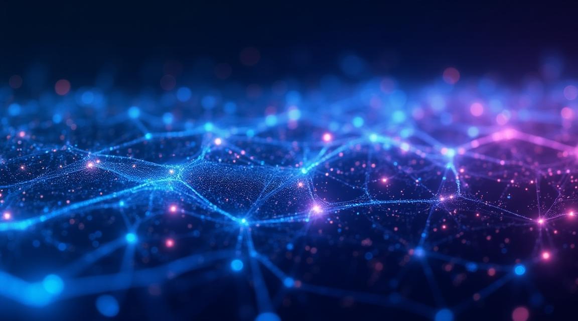 セキュリティとデータの透明性を象徴する抽象的なデジタルイメージ